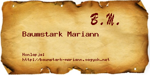 Baumstark Mariann névjegykártya